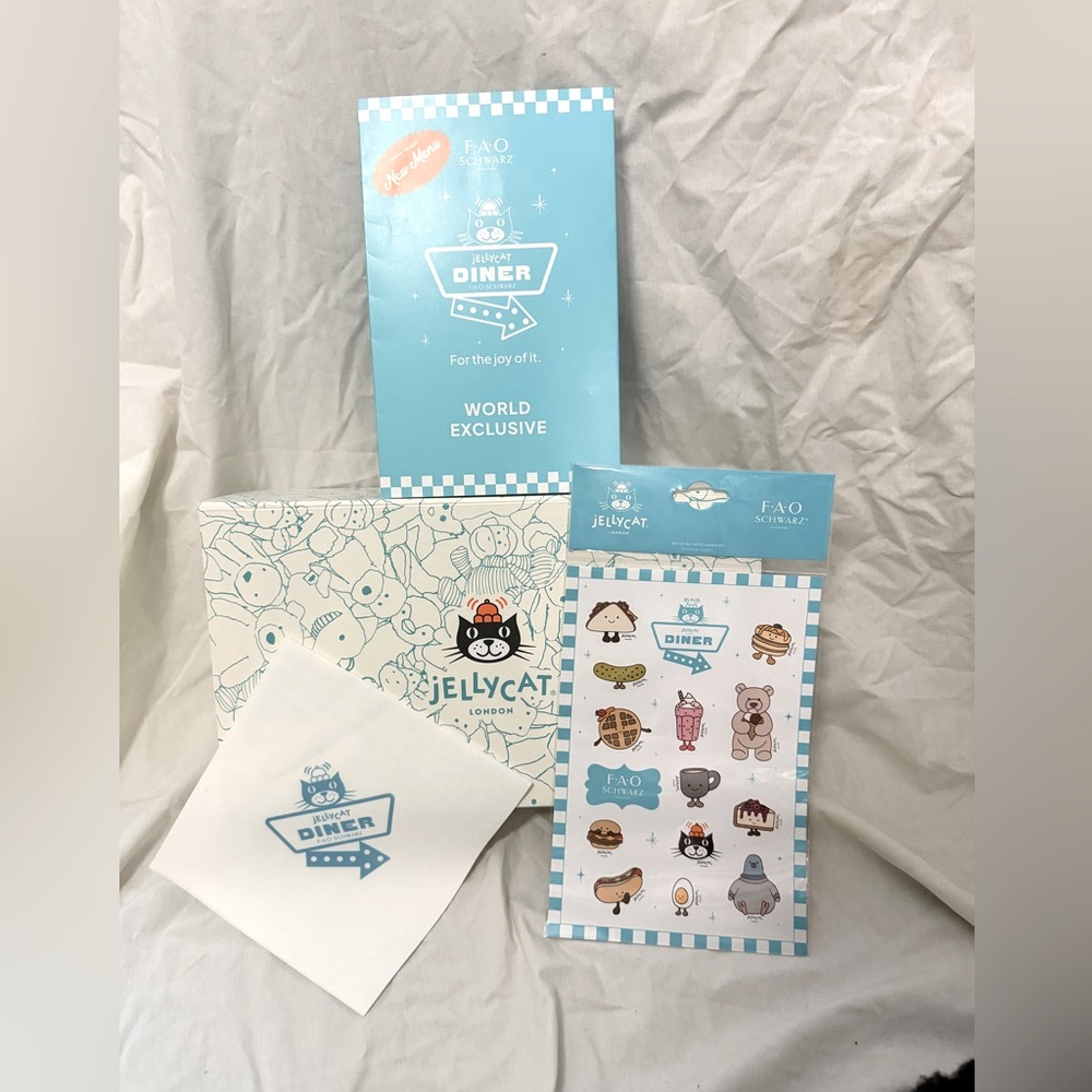 NWT Jellycat FAO SCHWARZ Diner Exclusive Set